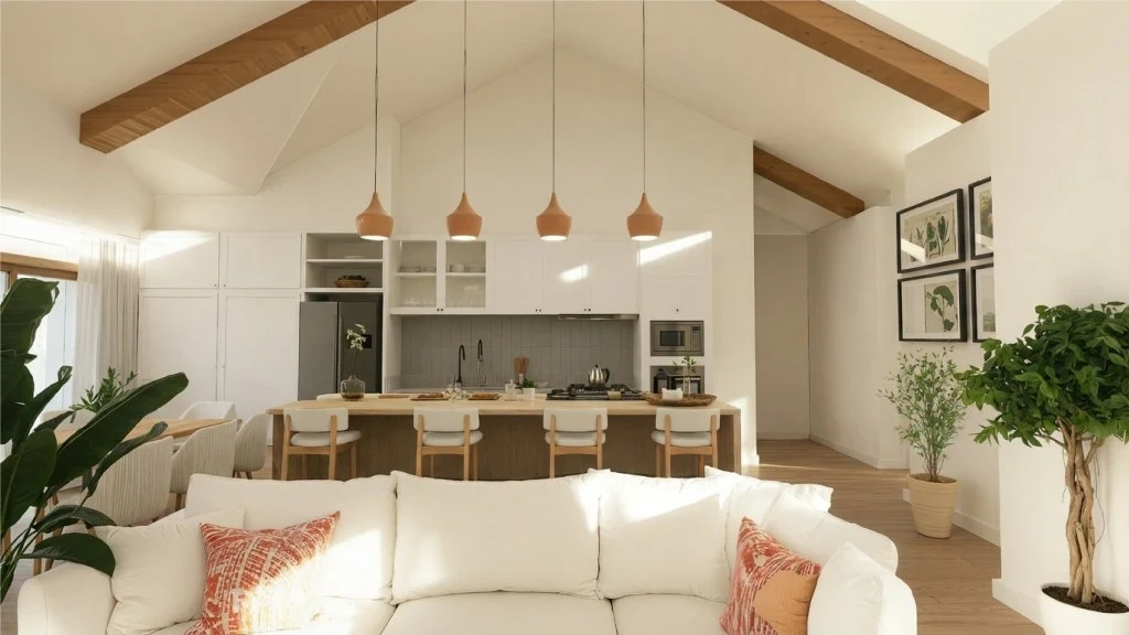 Modern interior design living-room