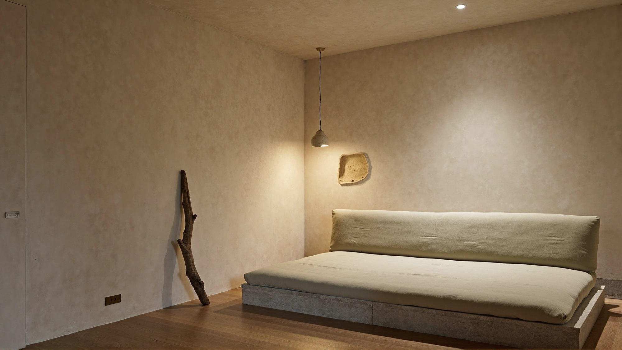Wabi-Sabi Rest Space Wrapped in Earthy Texture Bedroom 1