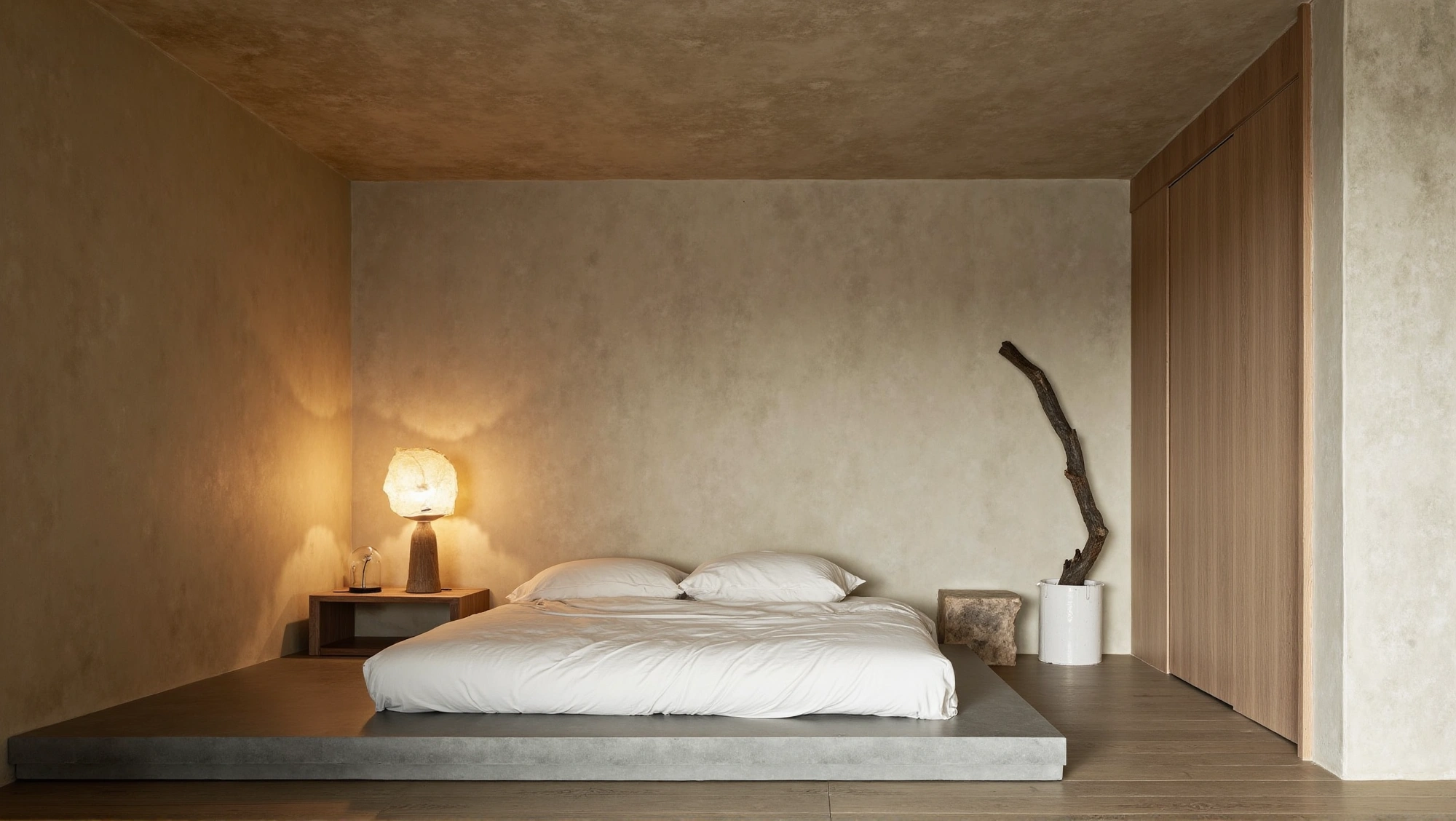 Wabi-Sabi Rest Space Wrapped in Earthy Texture Bedroom 3
