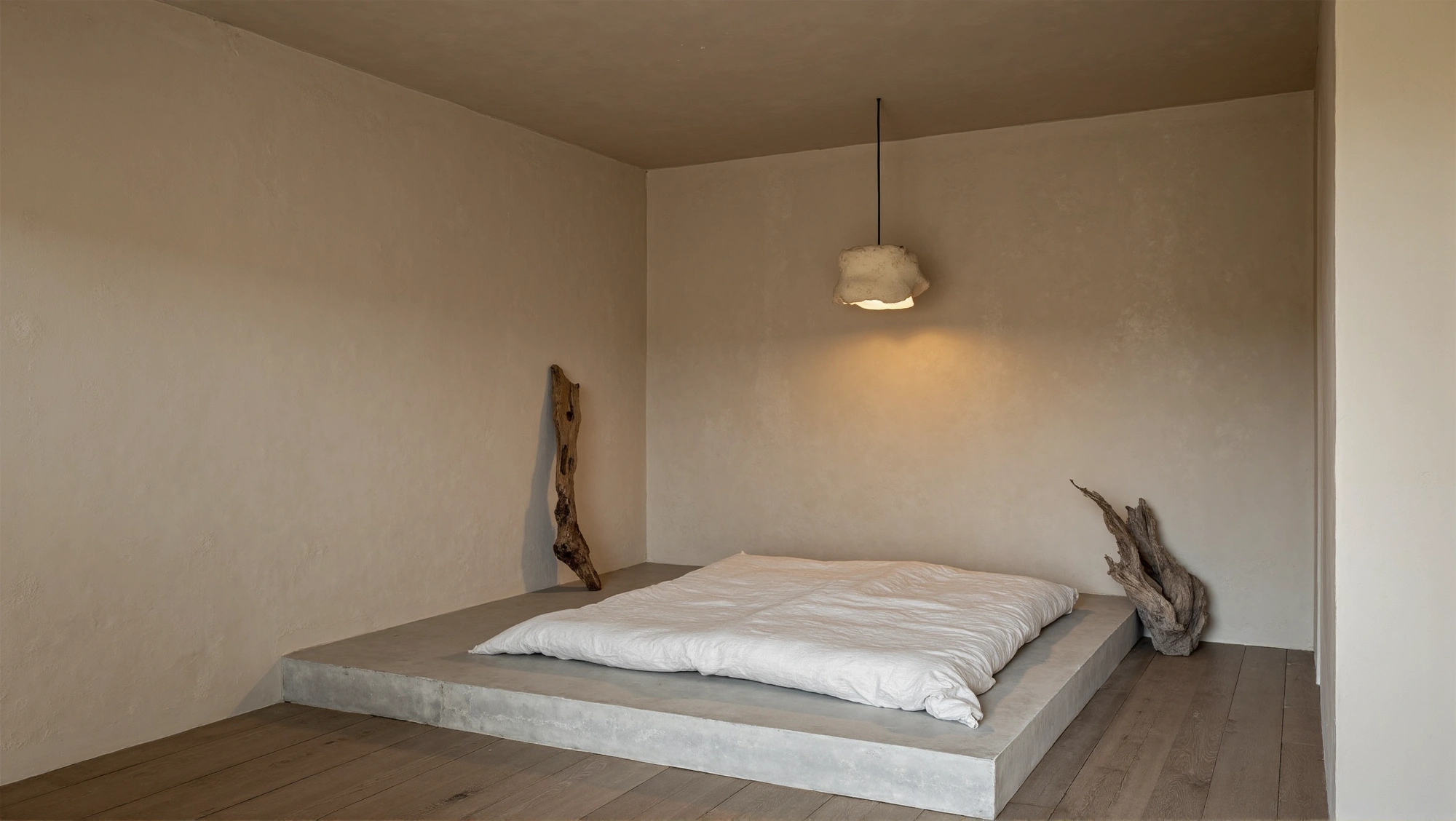 Wabi-Sabi Rest Space Wrapped in Earthy Texture Bedroom 2
