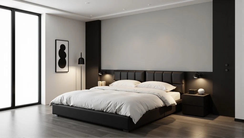 Modern Minimalist Bedroom With Sleek Elegance