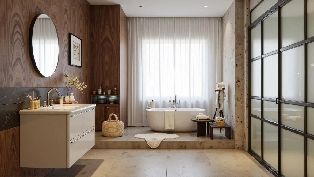 Quiet Realm of Healing-Style Bathroom bathroom