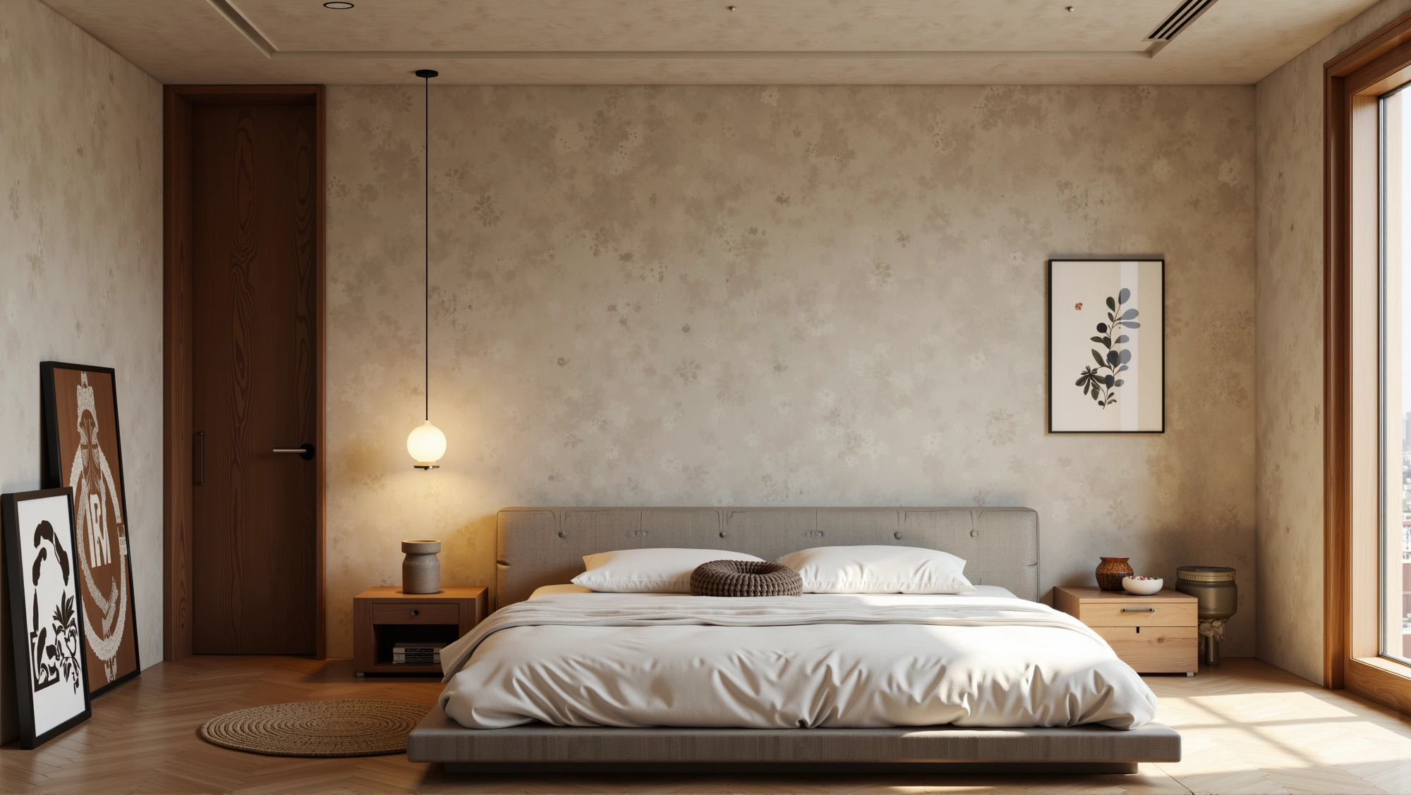 Tranquil Bedroom With Natural Textures Bedroom 1