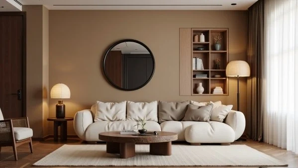 The Cozy Relaxed Vibe of Wood-Style Living Room living-room