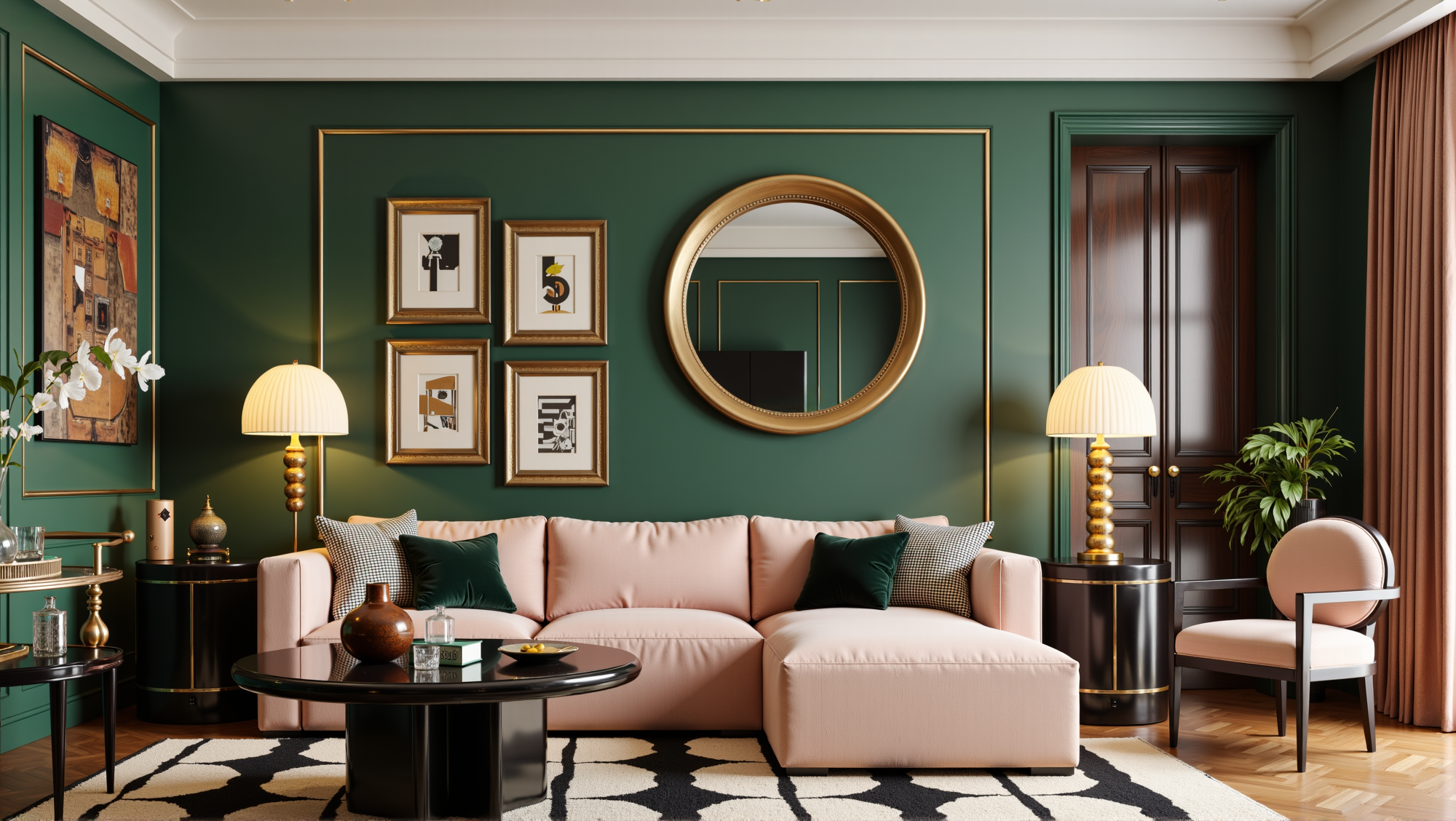 Elegant Luxury Soft Pink Living Room Living room 6