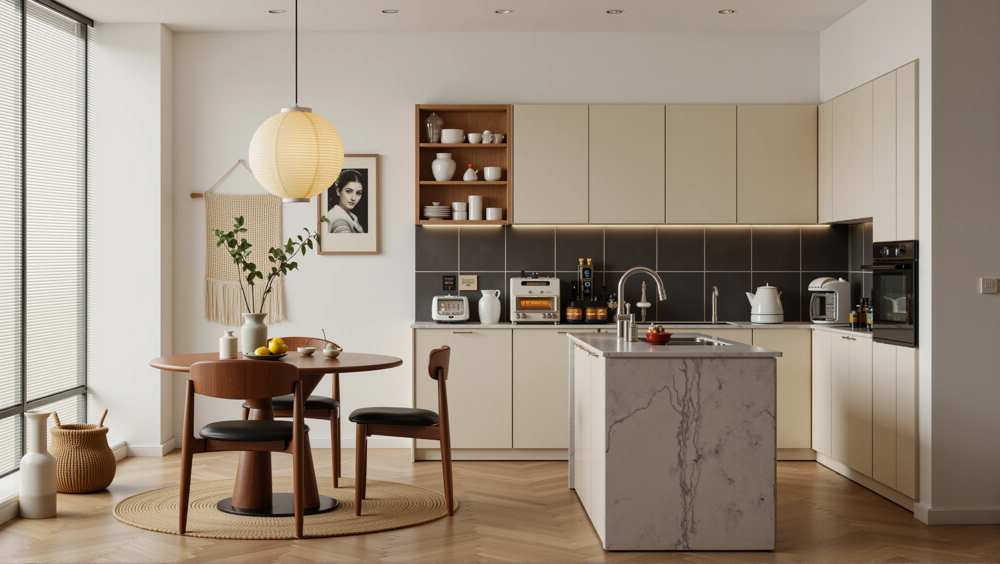 Warm Wood Kitchen and Dining Kitchen 3