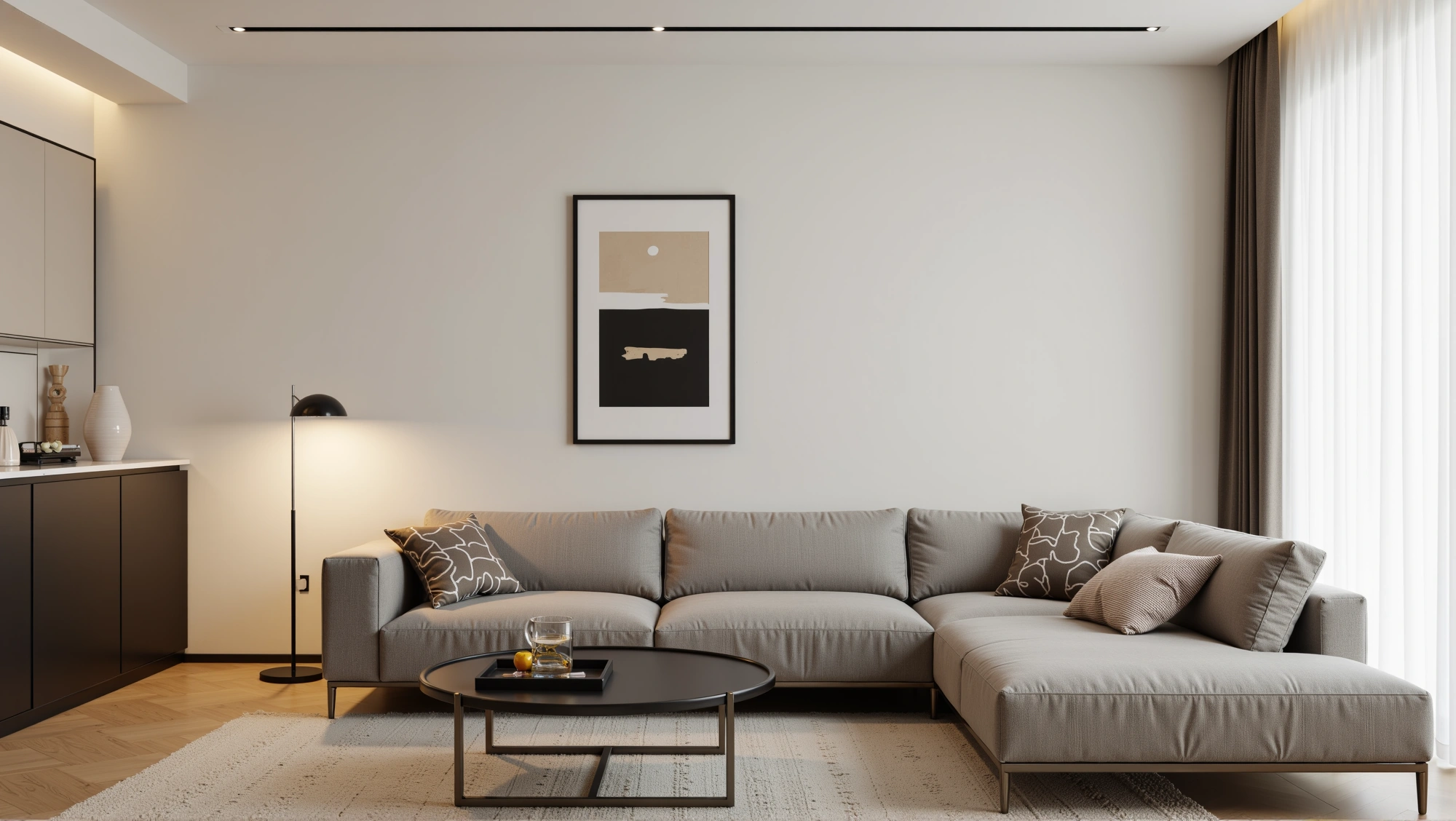 Light Wood and Art Simple Luxury Living Room Living room 2