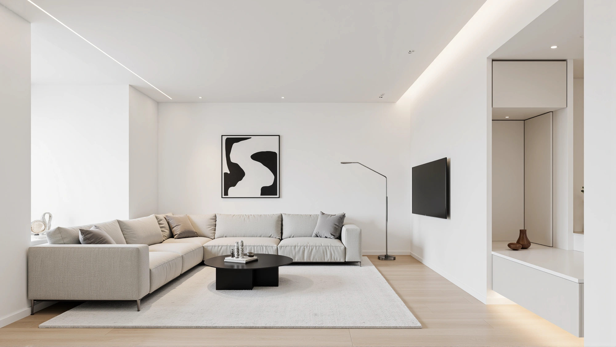 Minimal Elegant Living Room Living room 3