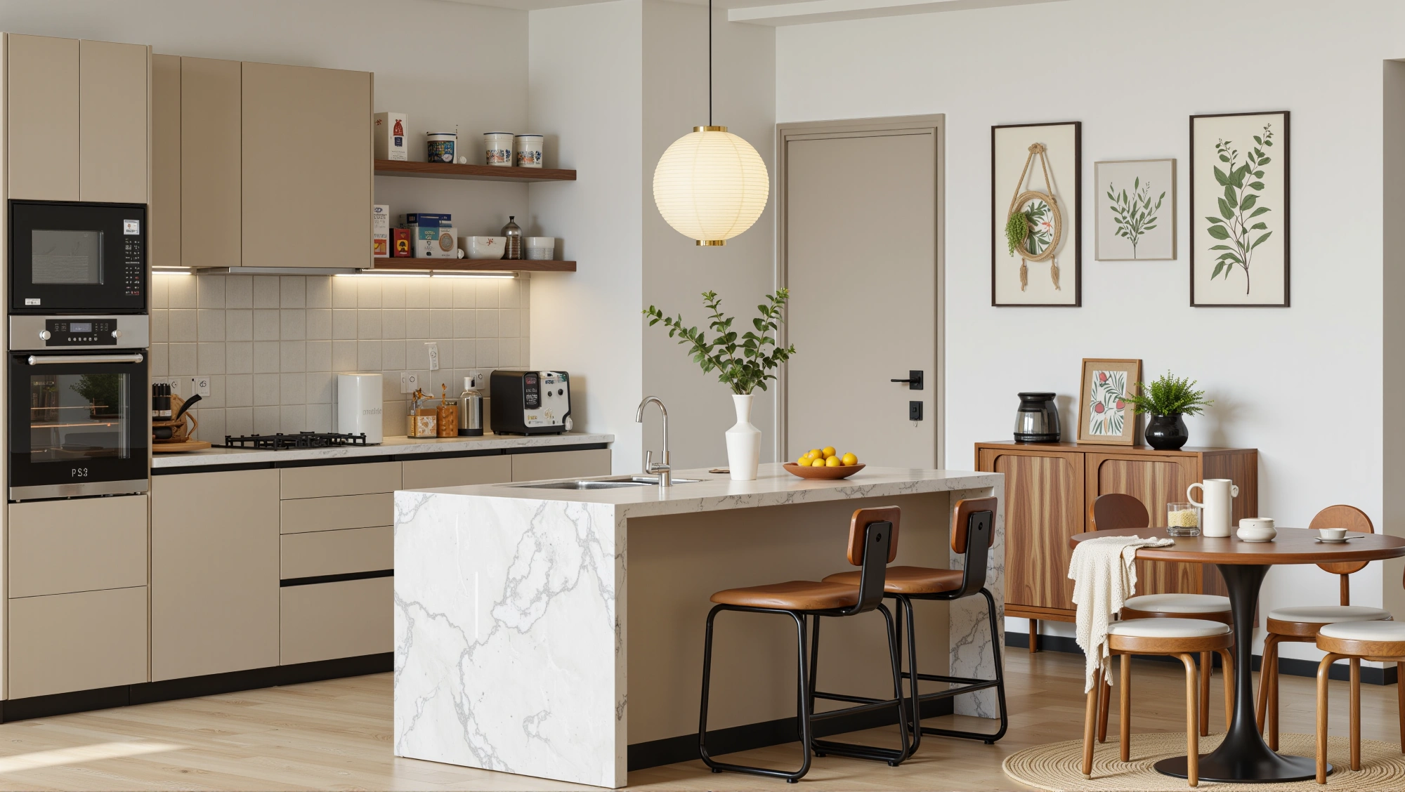 Warm Wood Kitchen and Dining Kitchen 2