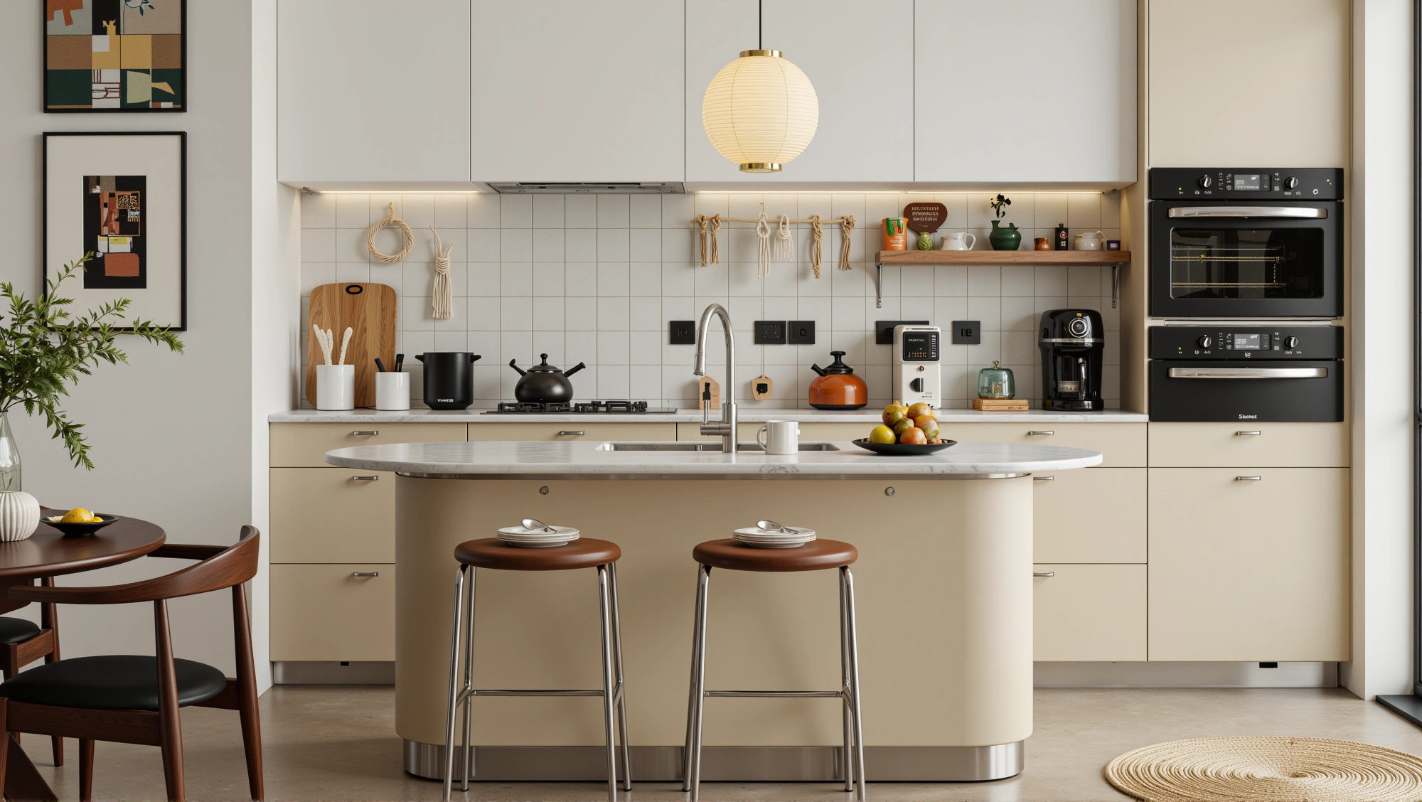 Warm Wood Kitchen and Dining Kitchen 1