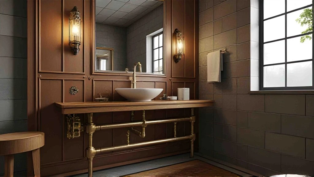 Industrial-Style: Collision of Retro and Metal bathroom