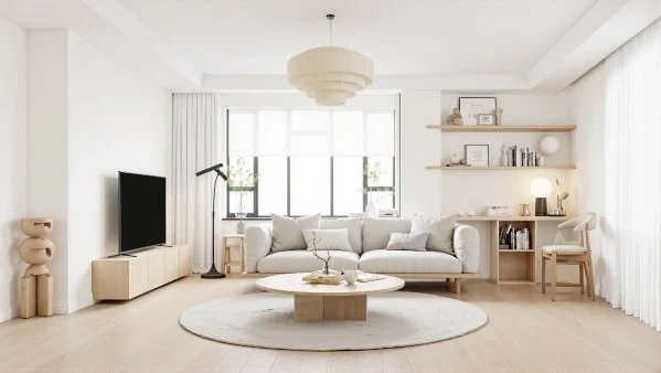 Soft Wood & Pale White A Relaxed Living Space