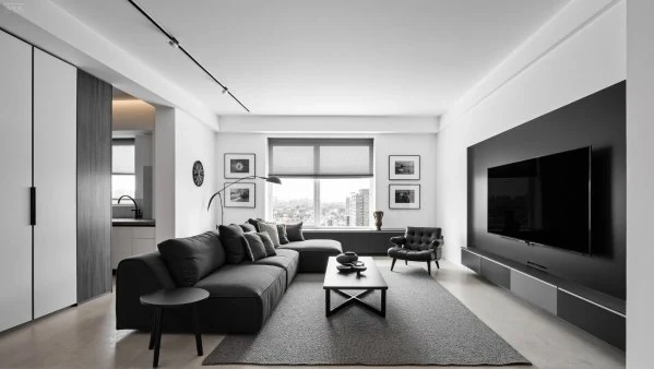 Gray-Tone Minimalism Sleek Textured Living Space living-room