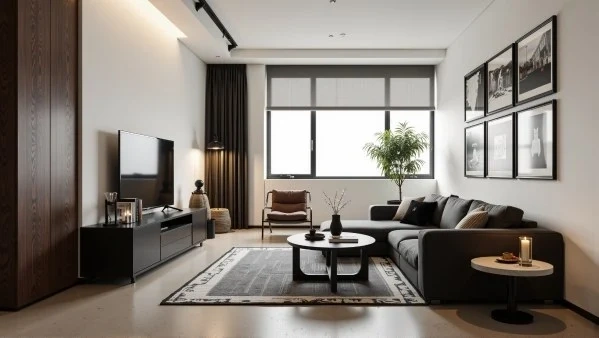 Dark Brown Elegant Tone Living Space living-room