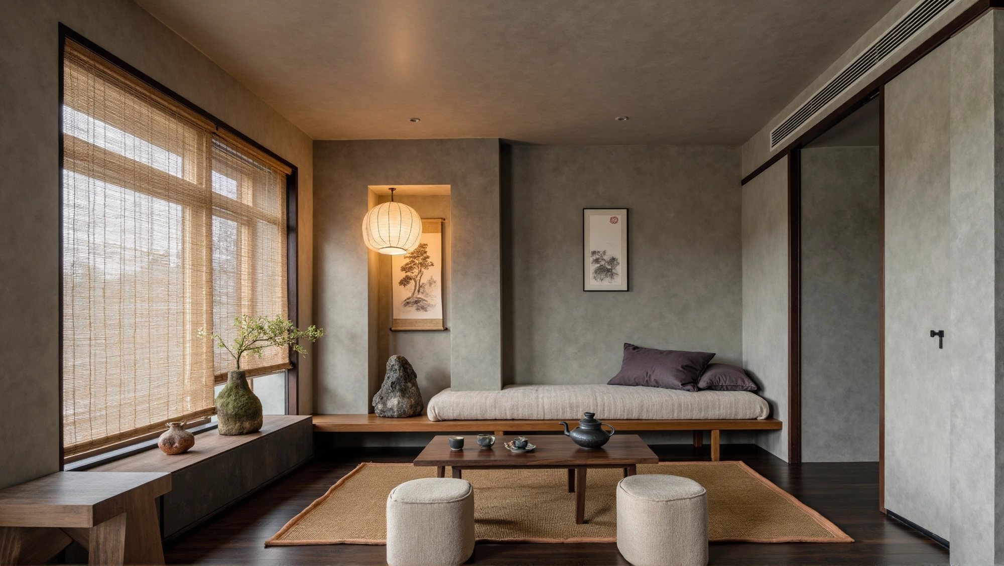 Plain Zen Natural Texture Living Space Living room 3