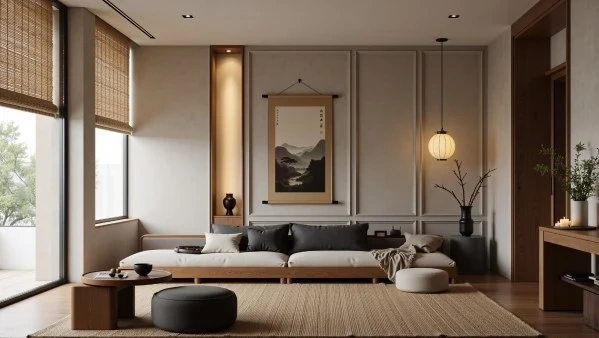 Oriental Wood Charm A Relaxed Home in Tea & Light living-room