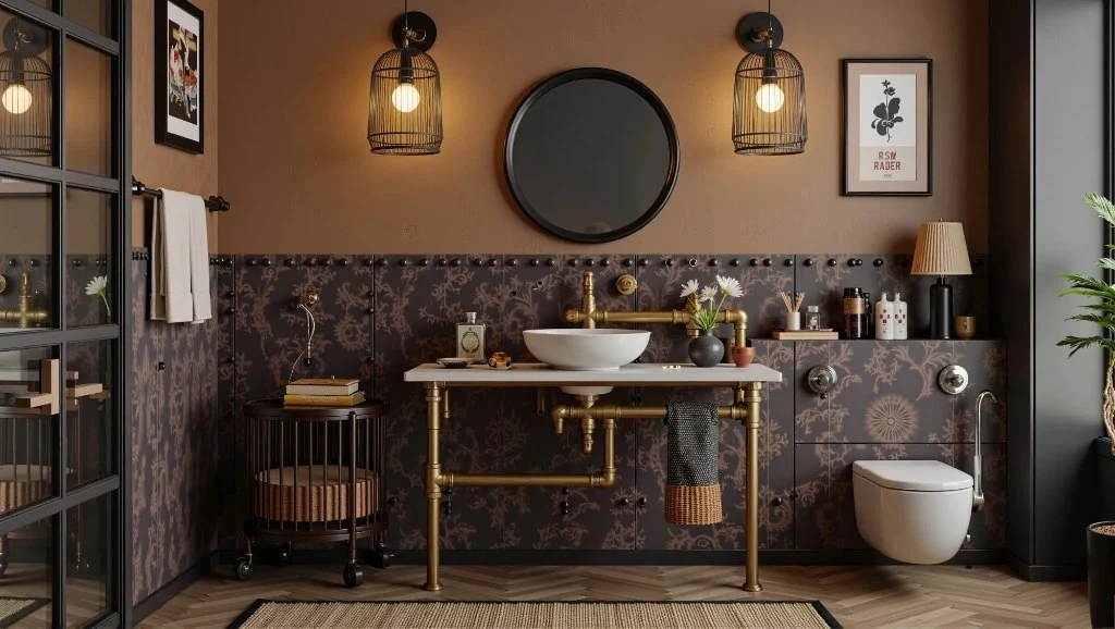 Retro Elegant Space: Gentle Texture Precipitated bathroom