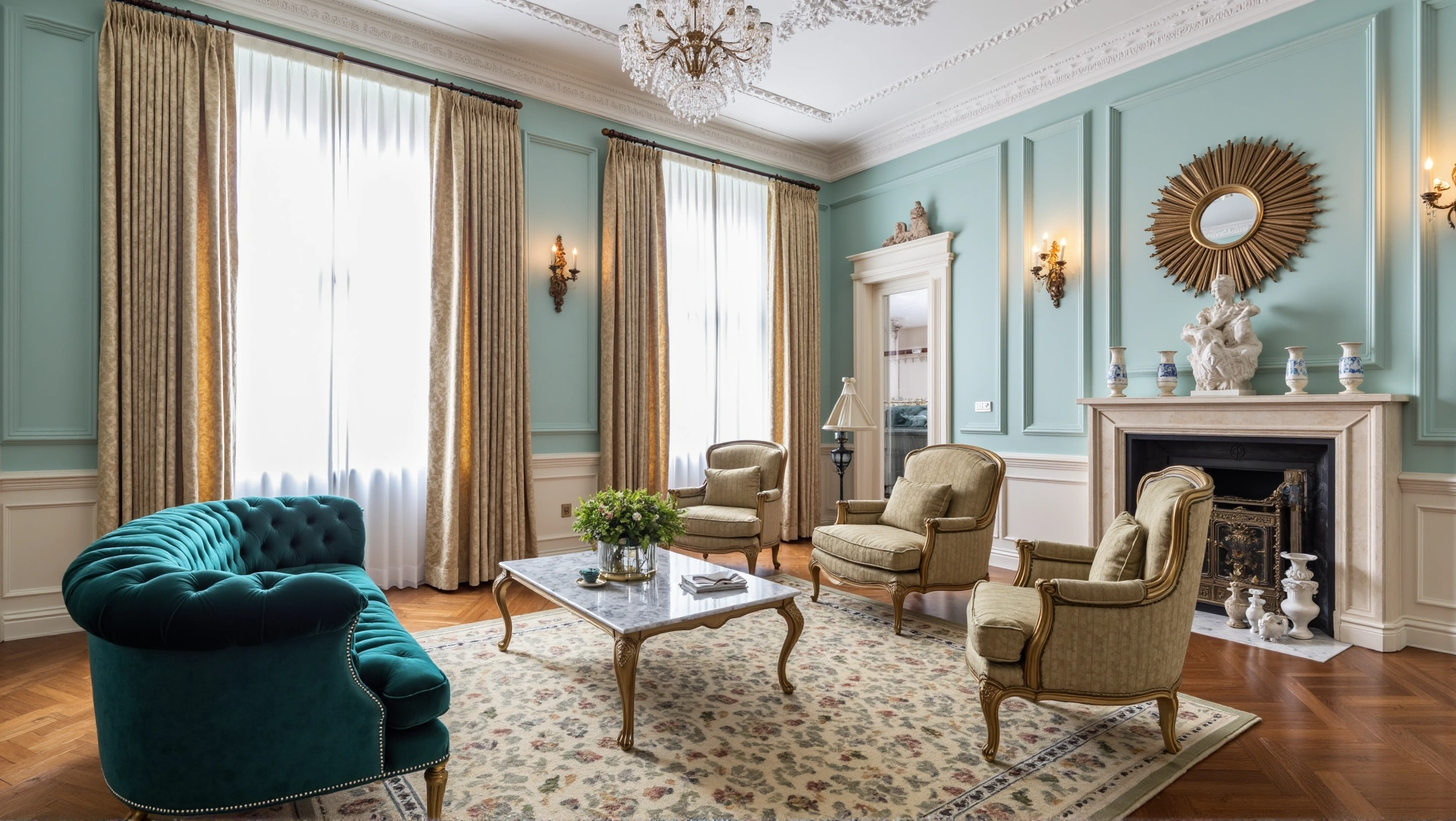 Elegant Echo of French Retro Living Room Living room 3