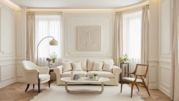 French Soft Cream Living Room