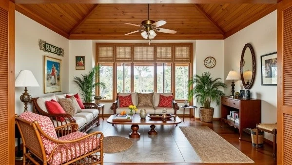 Nanyang Relaxation in Wood Retro Living Room living-room