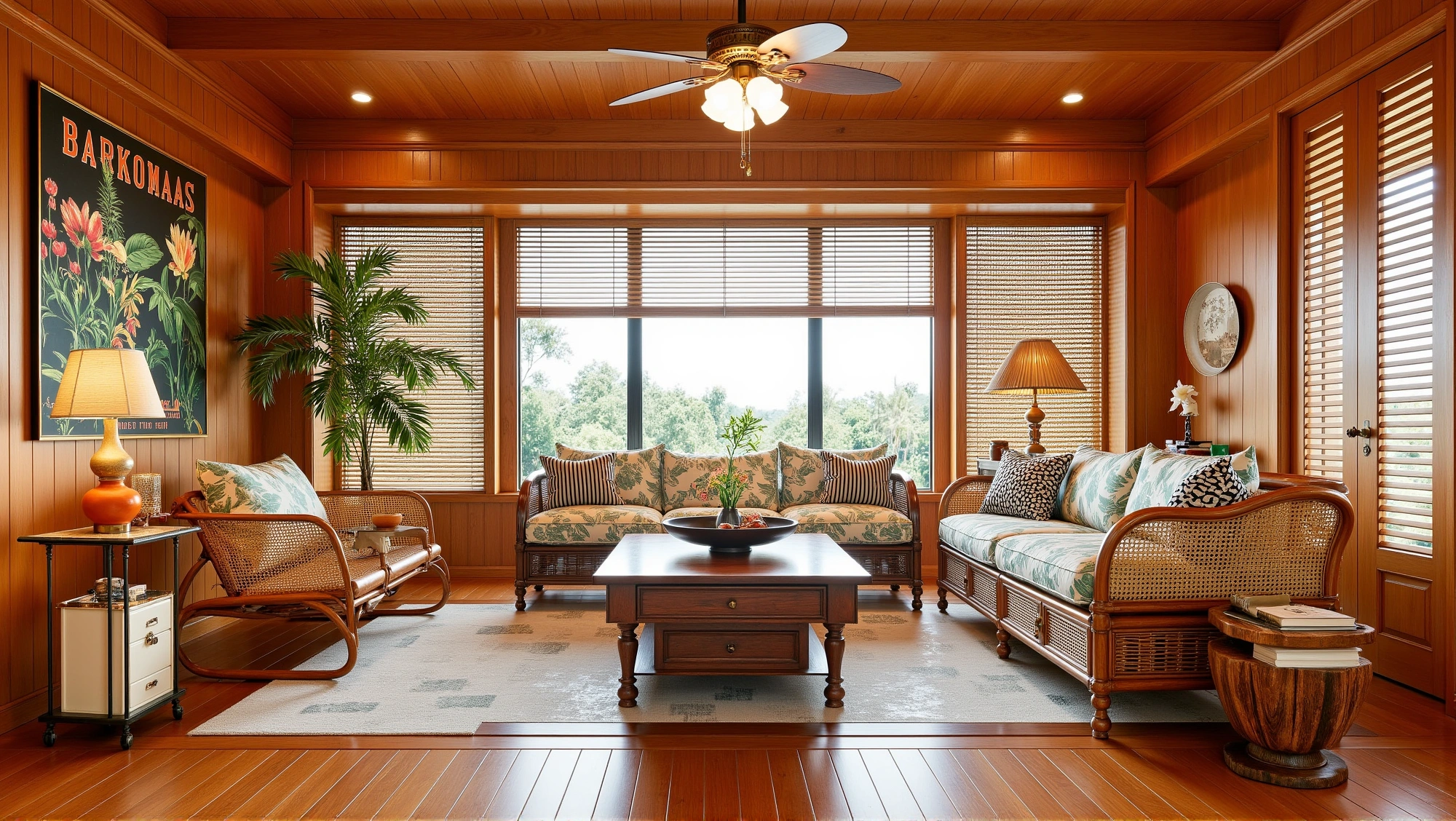 Nanyang Relaxation in Wood Retro Living Room Living room 4