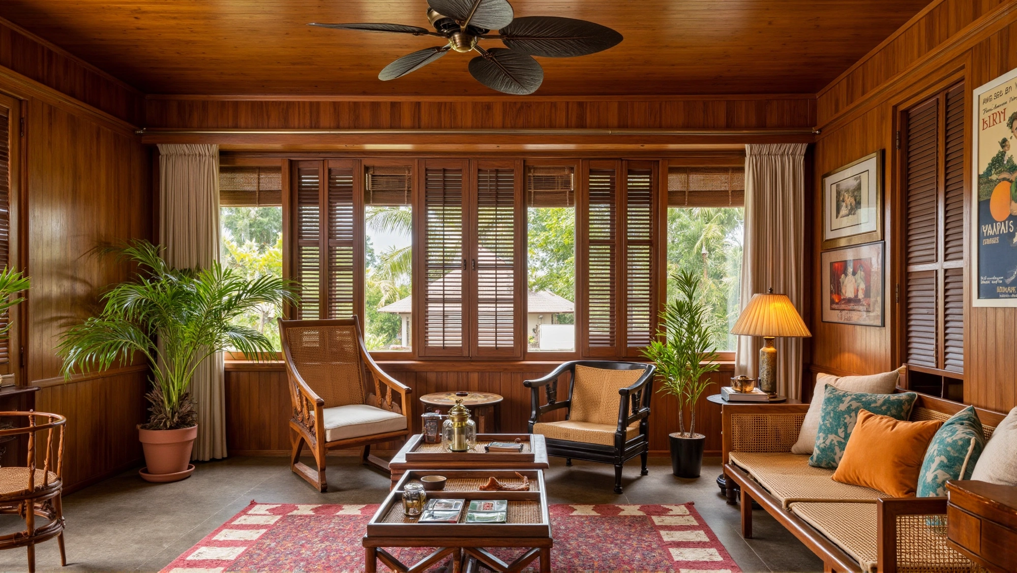 Nanyang Relaxation in Wood and Coconut Wind Living room 2