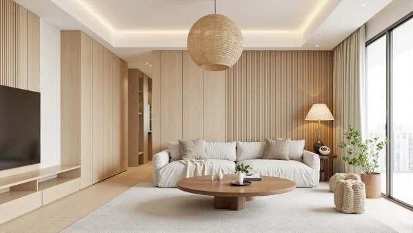 A Relaxed Nook Wrapped in Natural Light living-room