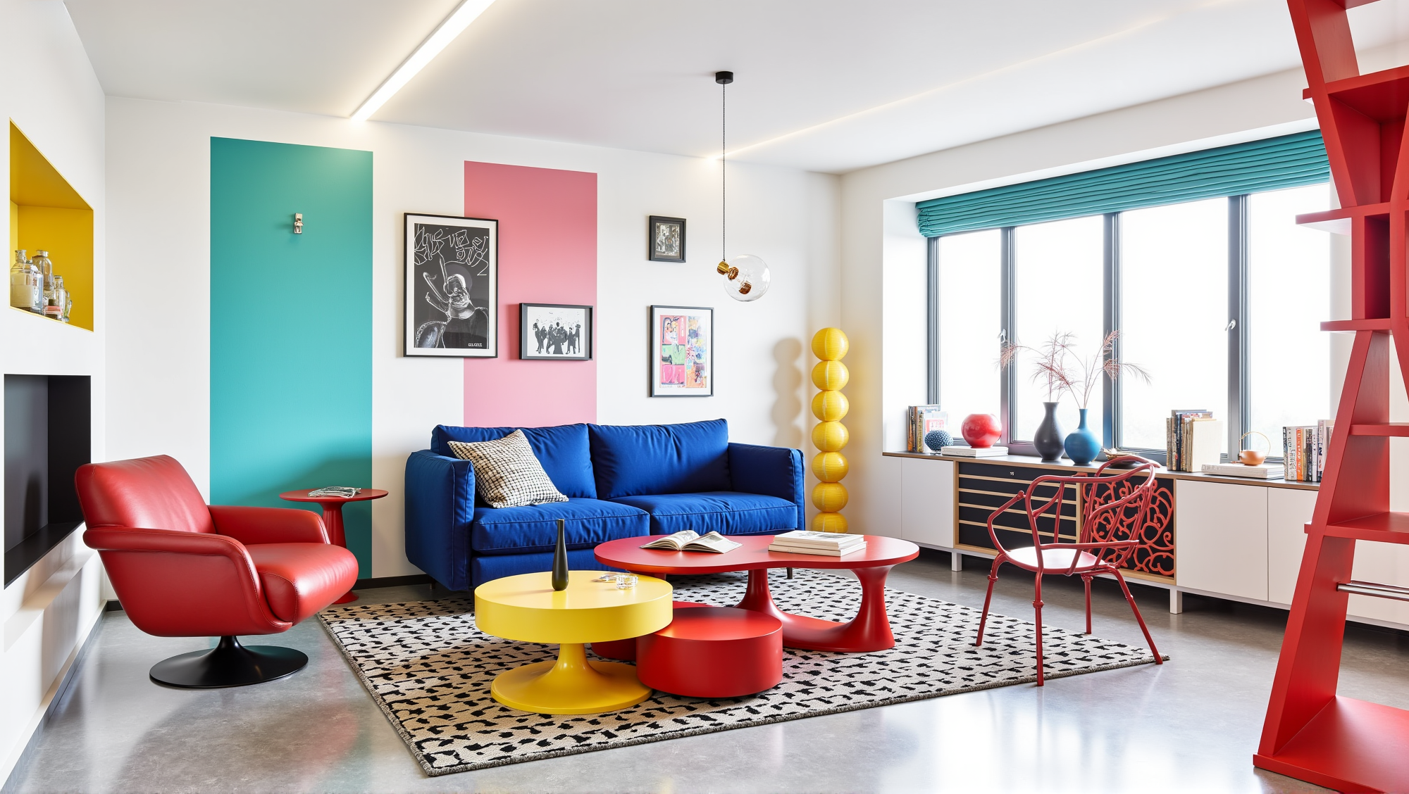 Pop Art Color Clash Vibrant Living Room Living room 7
