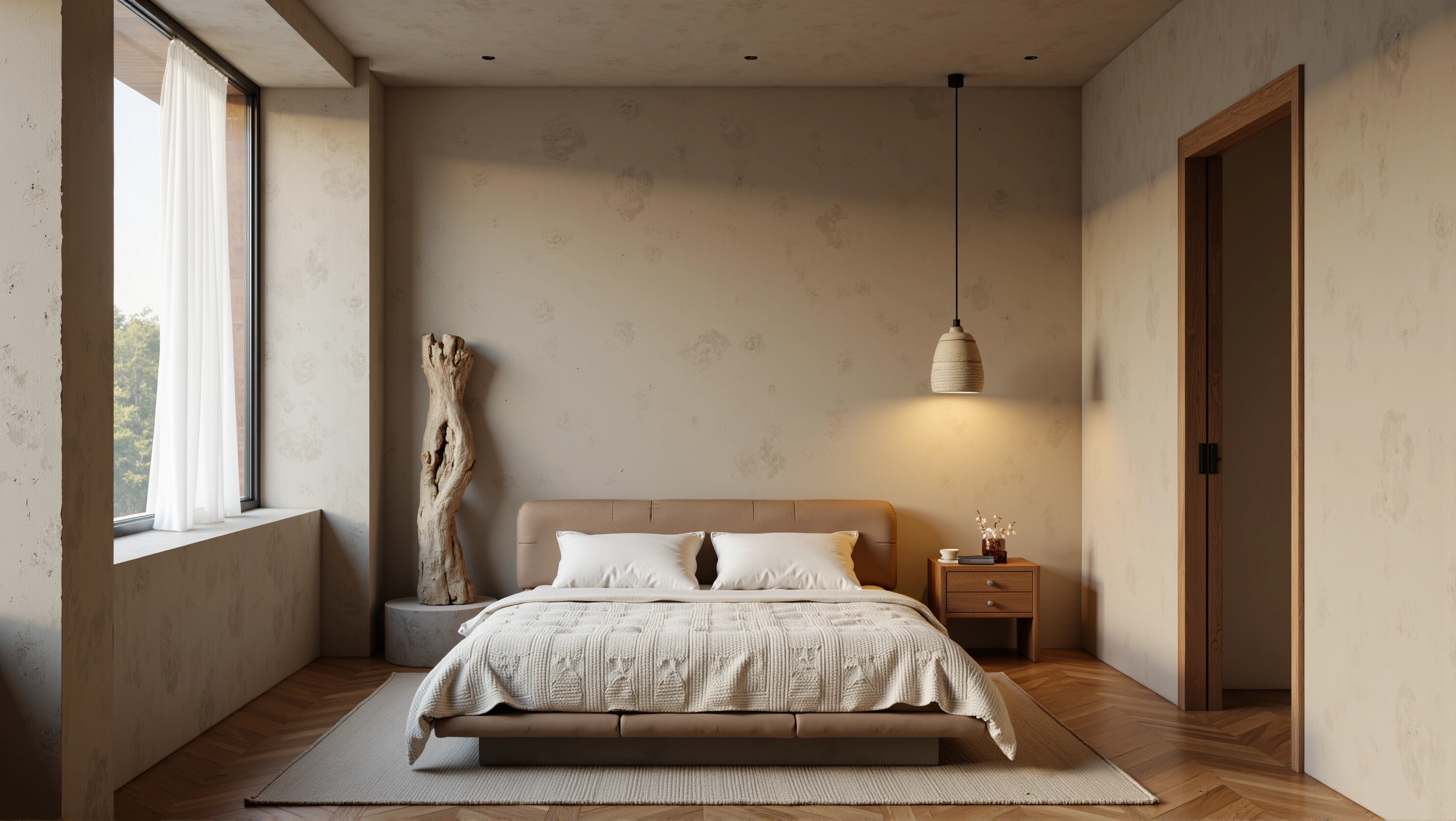 Tranquil Bedroom With Natural Textures Bedroom 3