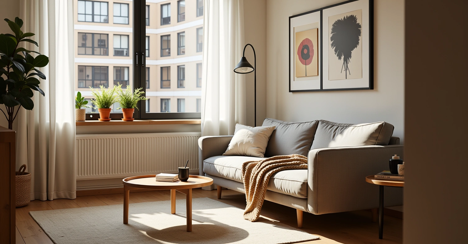 Japanese Wabi-Sabi Natural Minimalist Home Living room 4