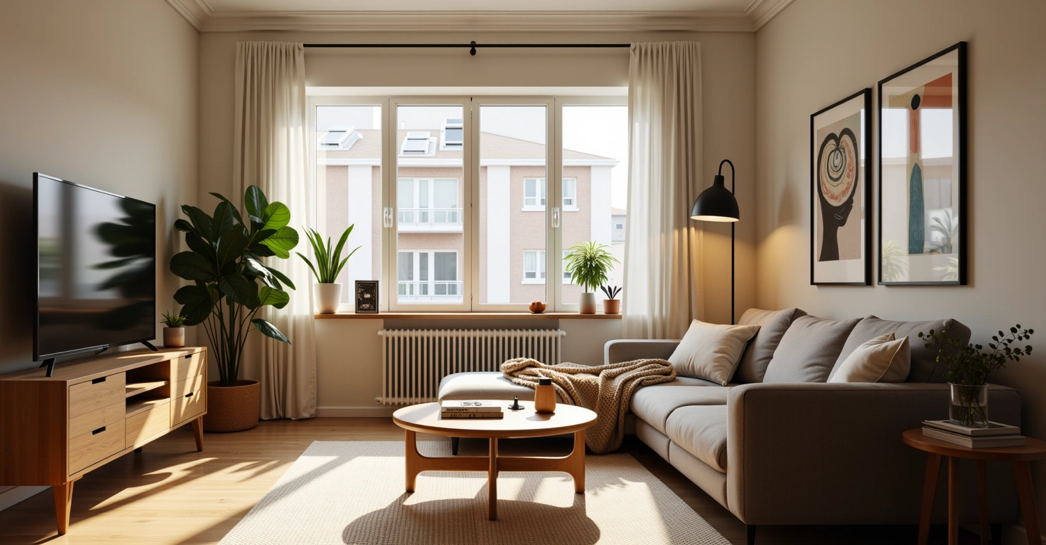 Japanese Wabi-Sabi Natural Minimalist Home Living room 5