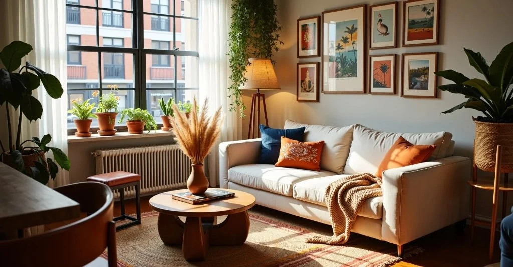 Healing Home Secret with Forest Retro Style living-room