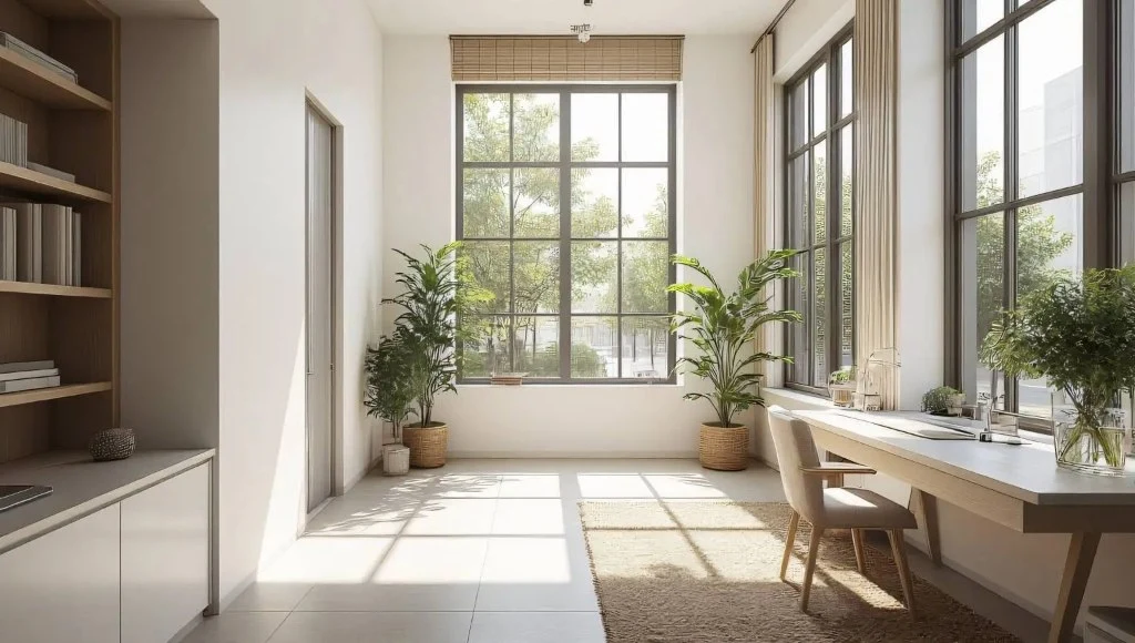 Natural Dwelling: A Healing Realm of Greenery study-room