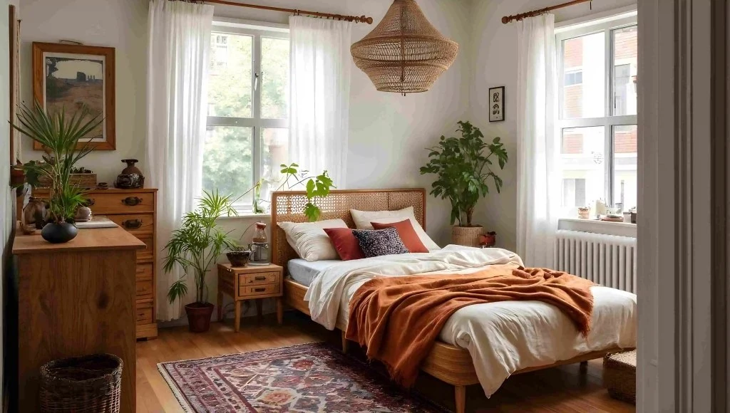 Healing Home Secret with Forest Retro Style bedroom