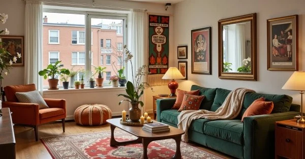 Artistic Eclectic Dwelling with Retro Mix
