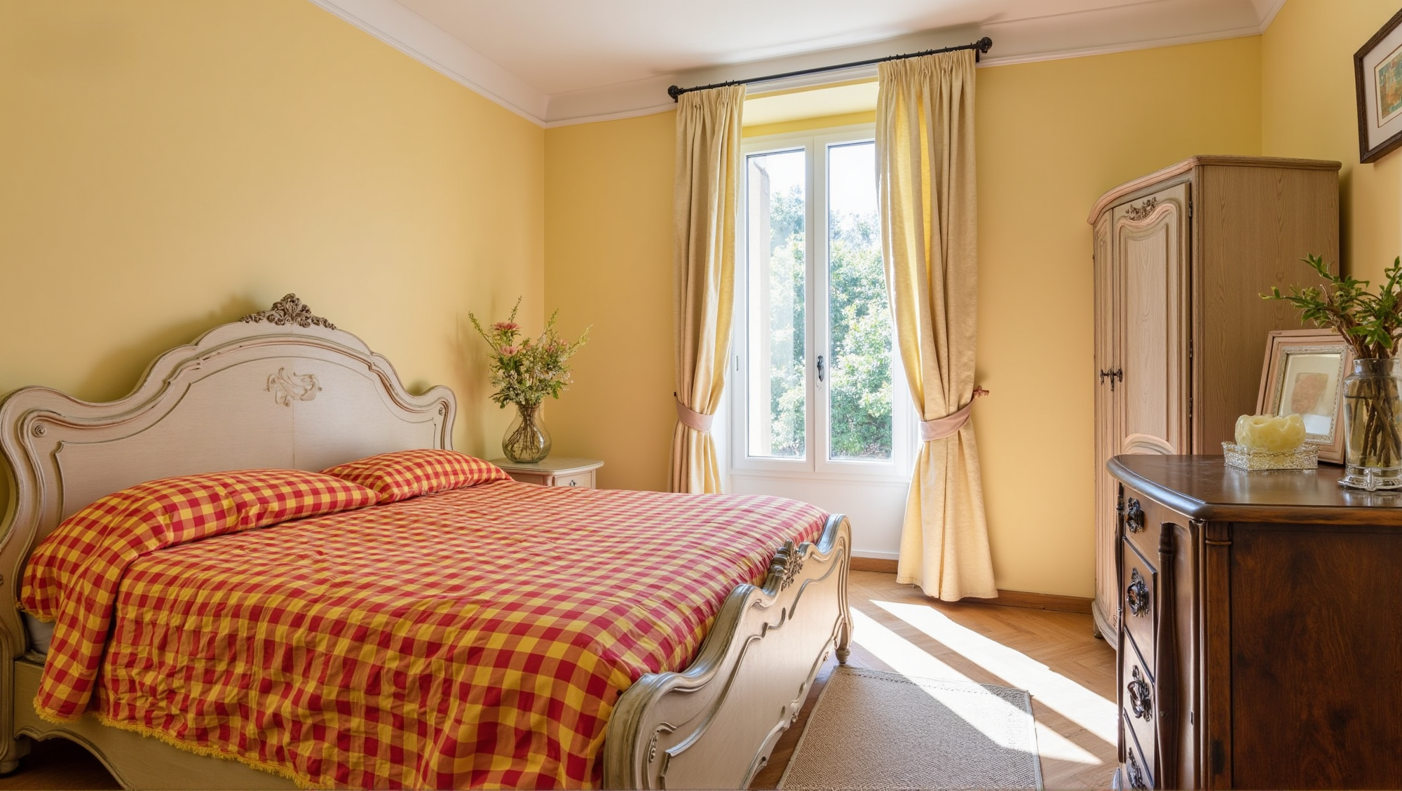 Warm Plaid French Soft Luxury Vibrant Bedroom Bedroom 4