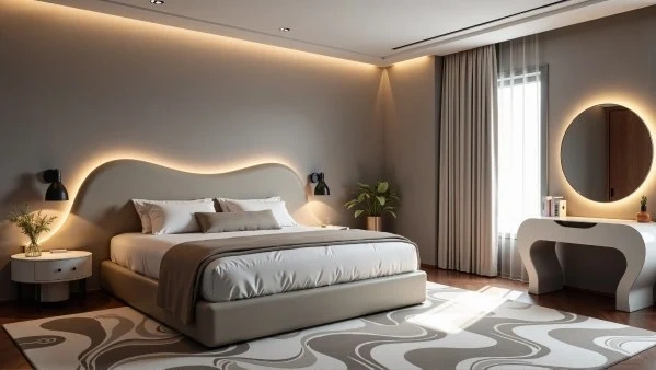 Soft-Lit Light Luxury Bedroom