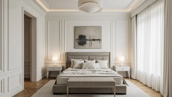 Soft White French Style Bedroom bedroom