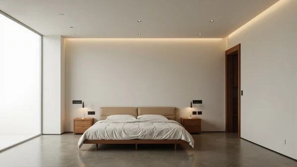 Plain & Gentle Realm: A Quiet Bedroom