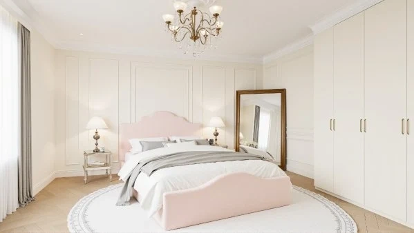 Soft Pink Light French Style Sweet Elegant Bedroom bedroom