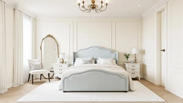 Soft Blue French Style  Sweet Kids Bedroom