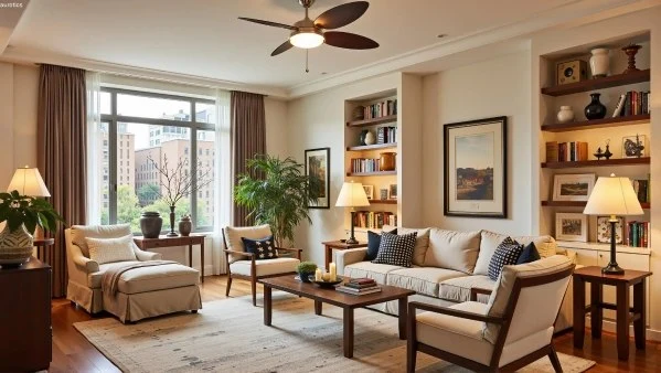 Rhythm of Classic American-Style Living Room