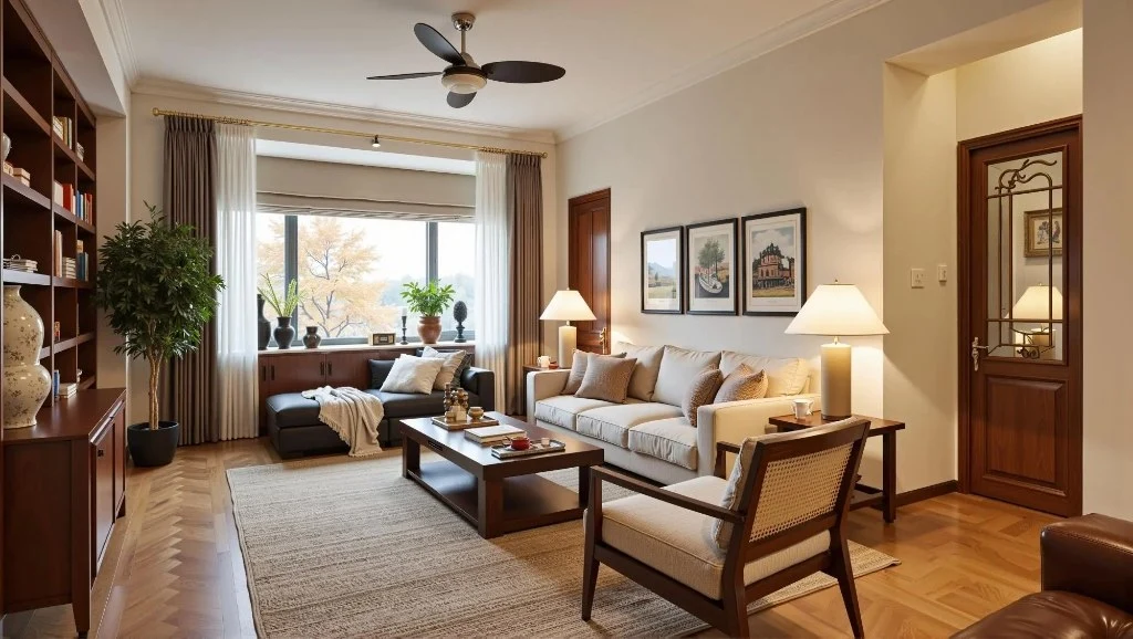 Rhythm of Classic American-Style Living Room living-room