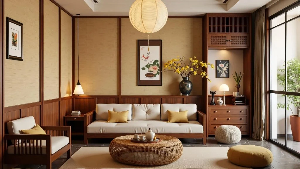 Poetic Dwelling of New Chinese-Style Living Room living-room