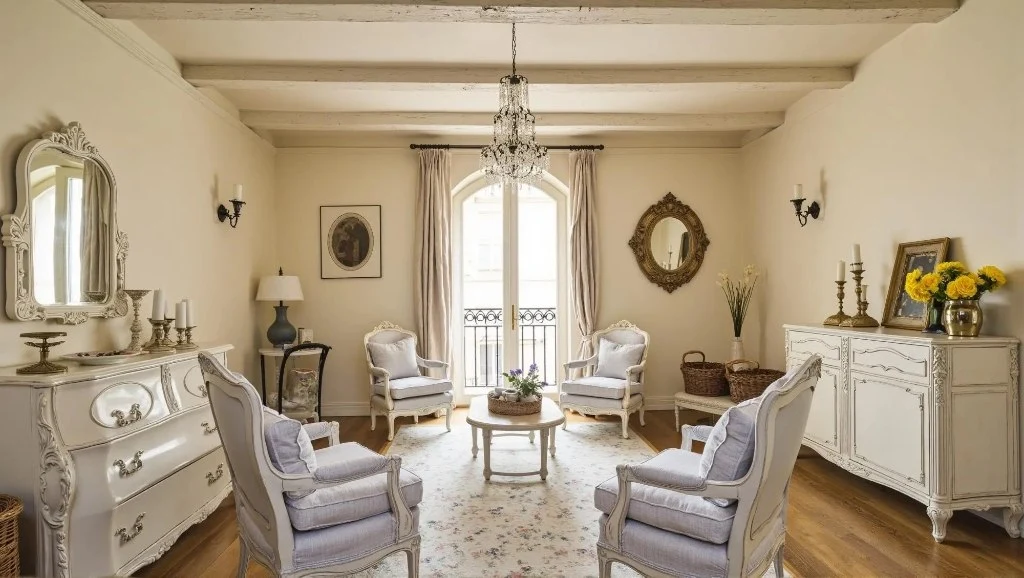 Elegant and Romantic Palace Home Charm living-room