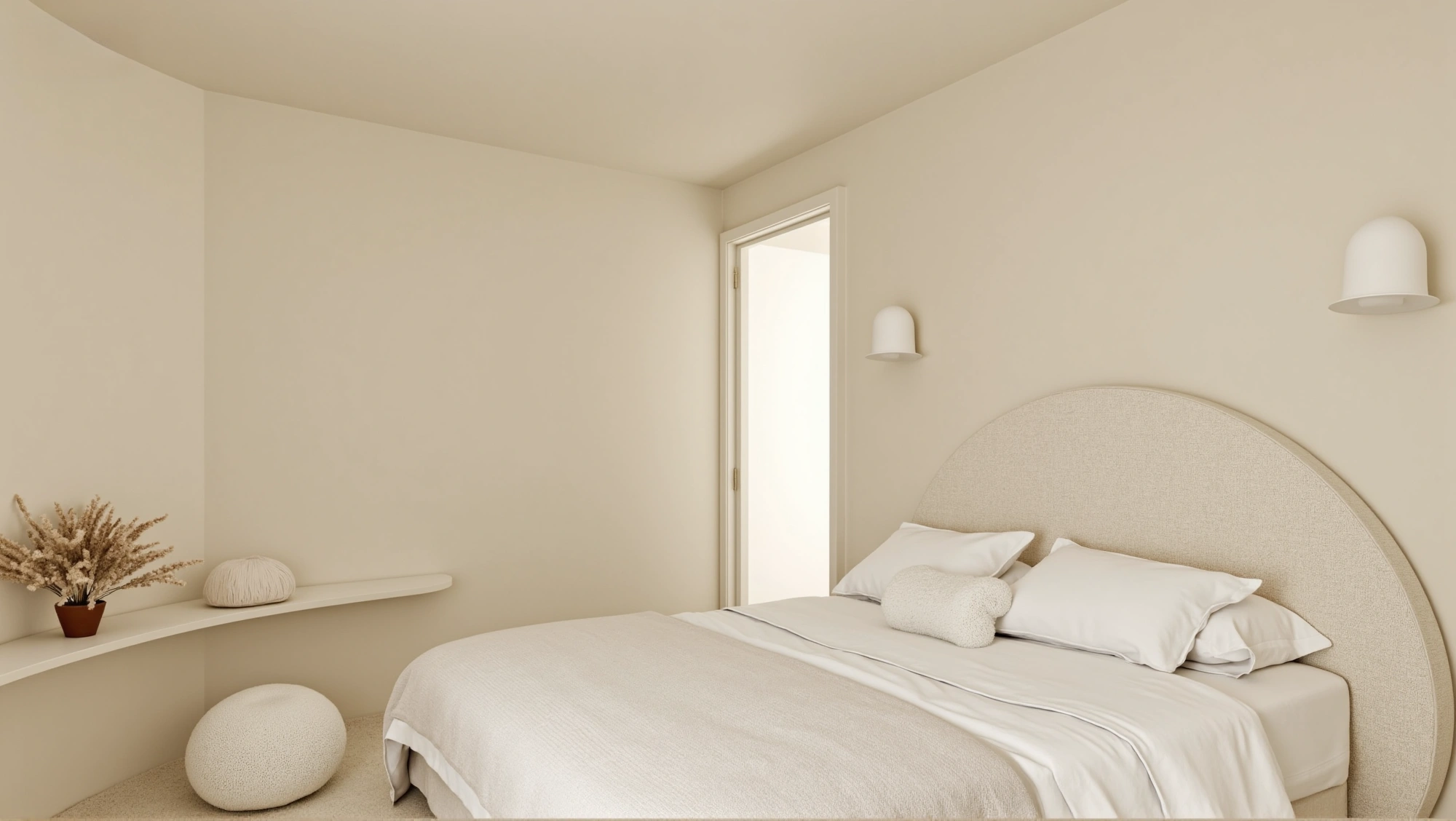 Sweet Soft Apricot Arc Light Bedroom  Bedroom 2