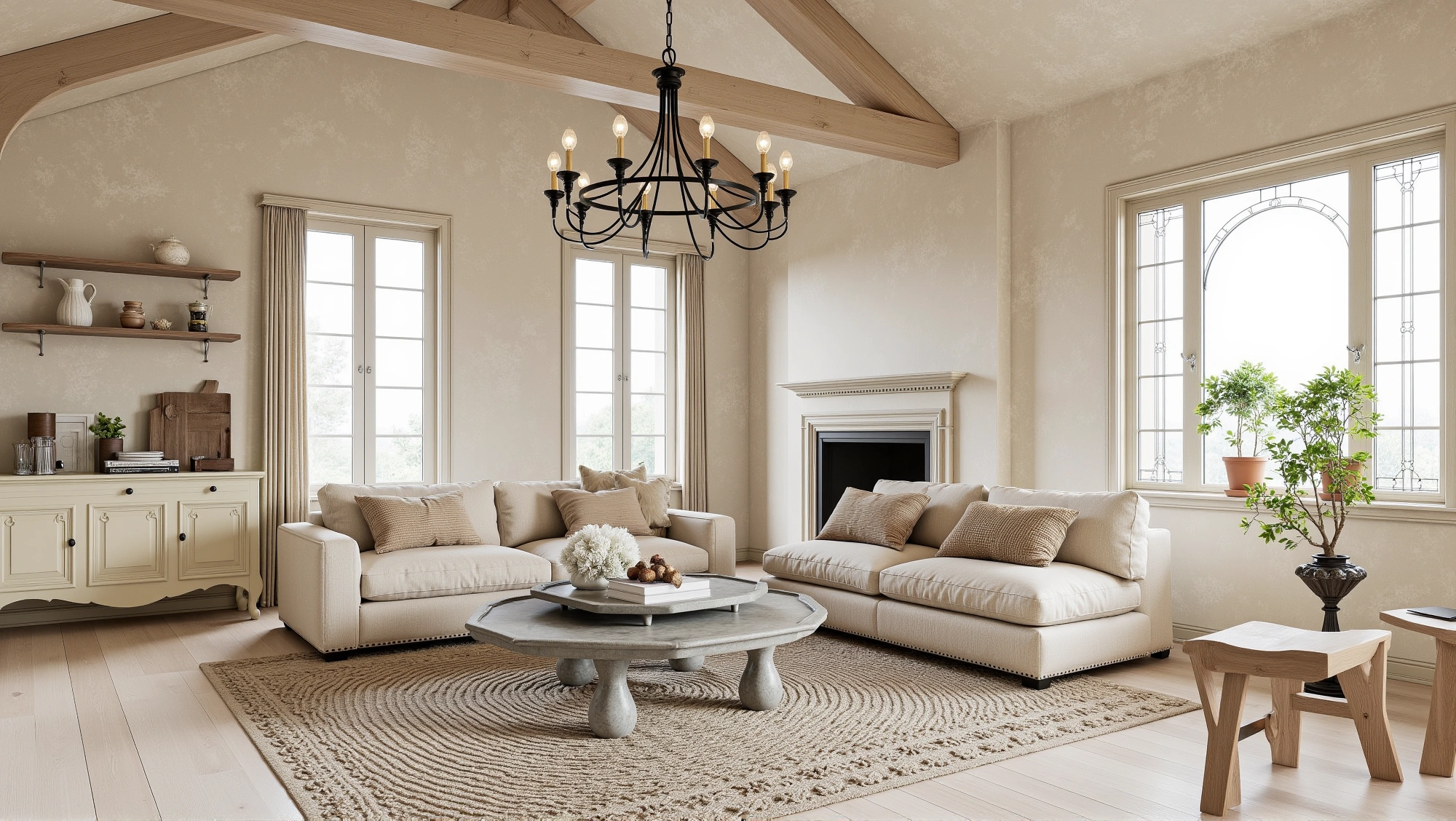 Natural and Rustic Rural Home Living room 2