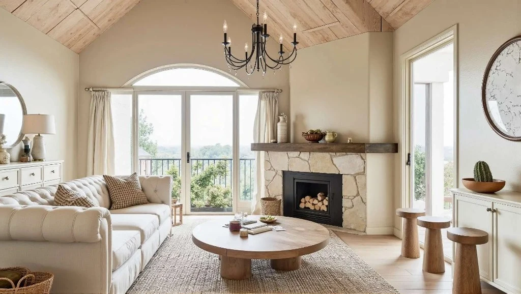 Natural and Rustic Rural Home living-room