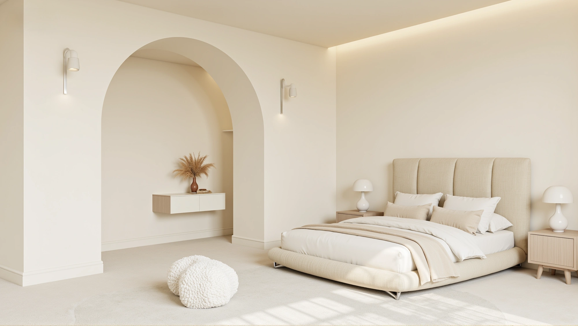 Cream Apricot’s Soft Arc Retreat Description Bedroom 3