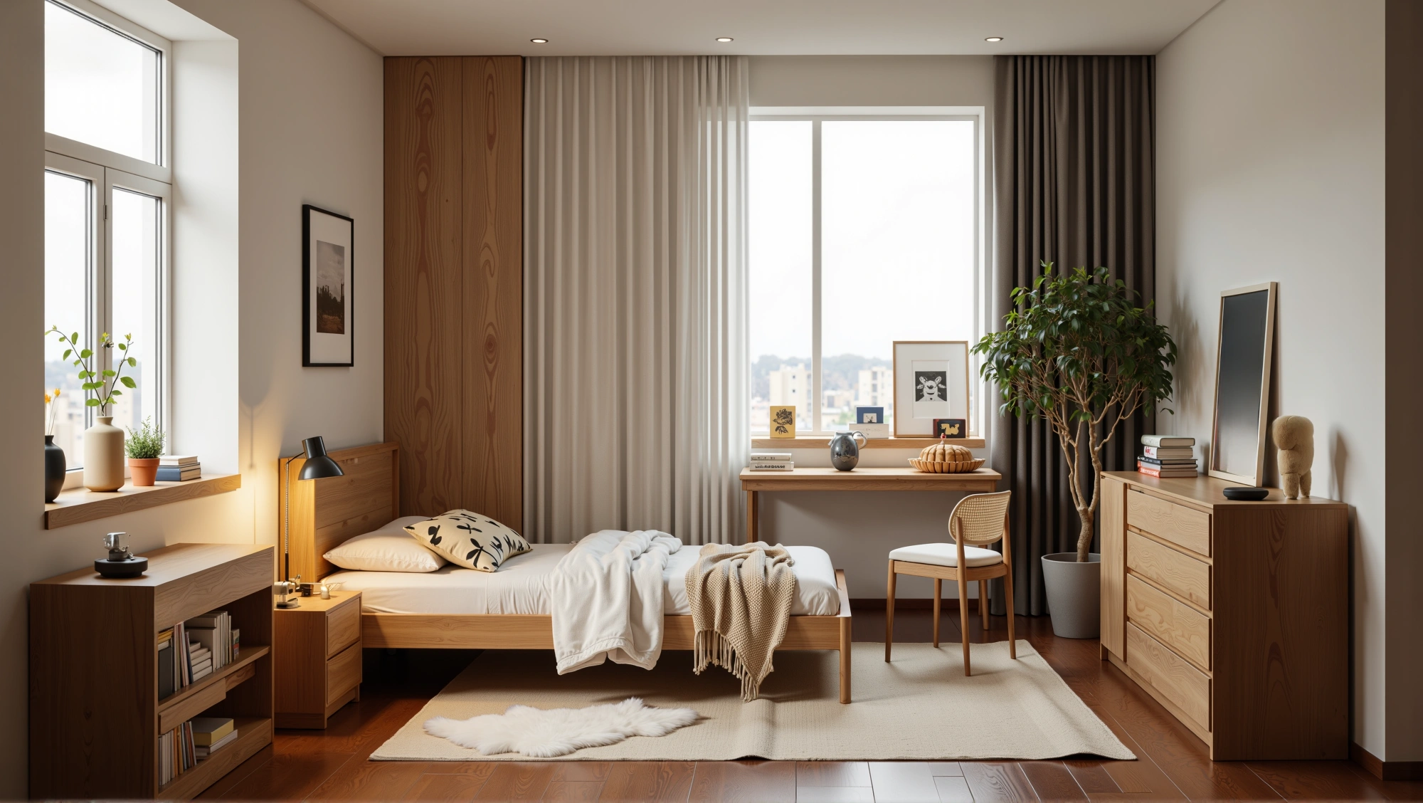 Warm Serenity Nordic Bedroom’s Cozy Daily Vibe Bedroom 2